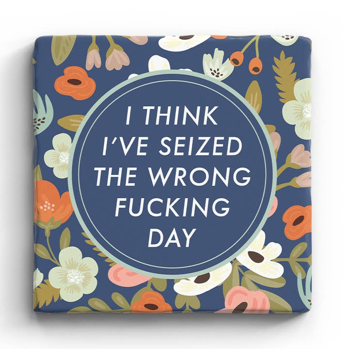 Wrong Day - Marble Coaster for wholesale by Paisley & Parsley