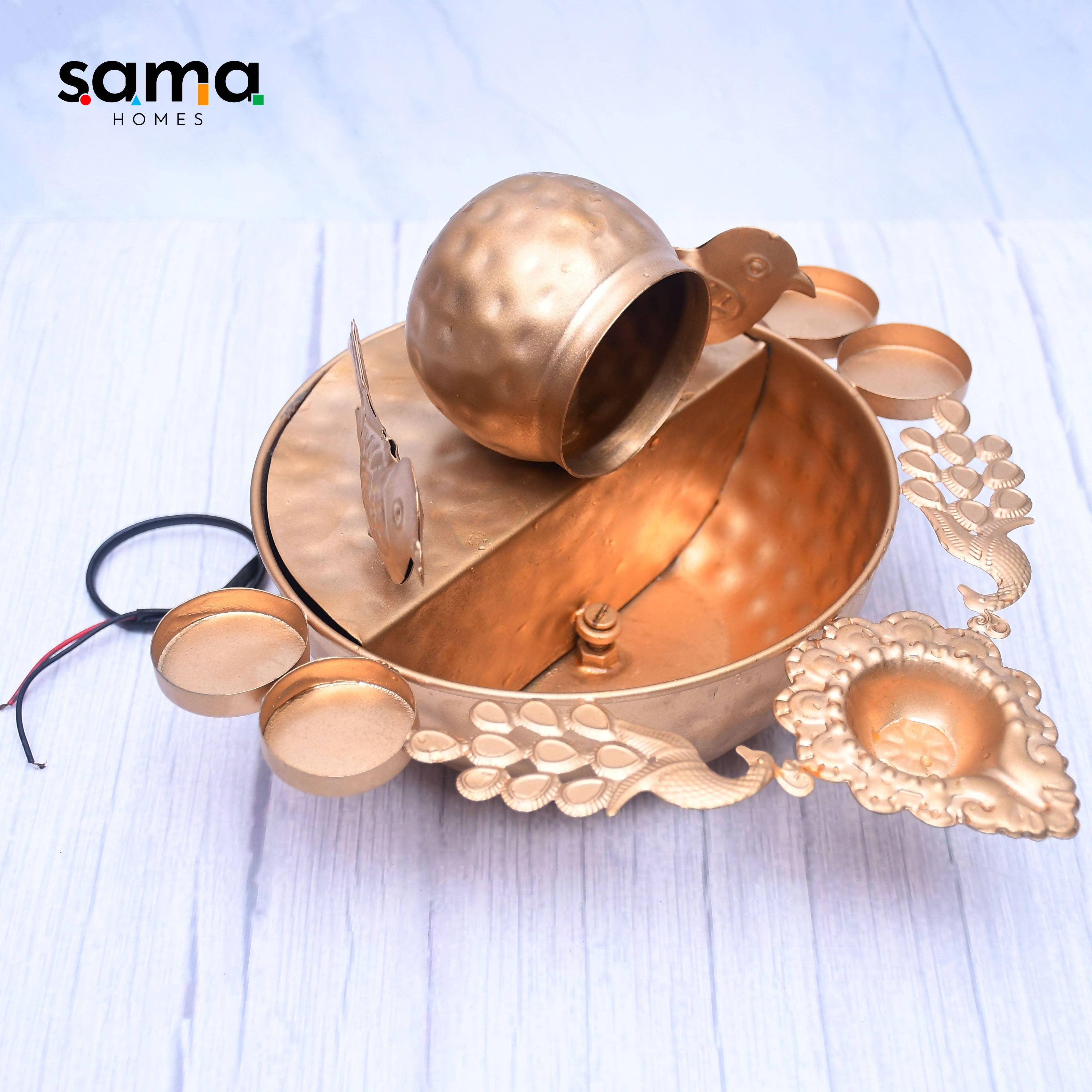 Gold Exclusive Water Fountain Urli for wholesale on Faire1