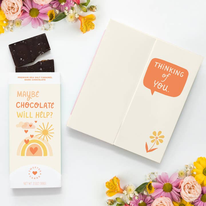 Sweeter Cards Chocolate Bar + Greeting Card in ONE! - Wholesale Sympathy Card - Sympathy Chocolate Card - 150+ 5-star reviews