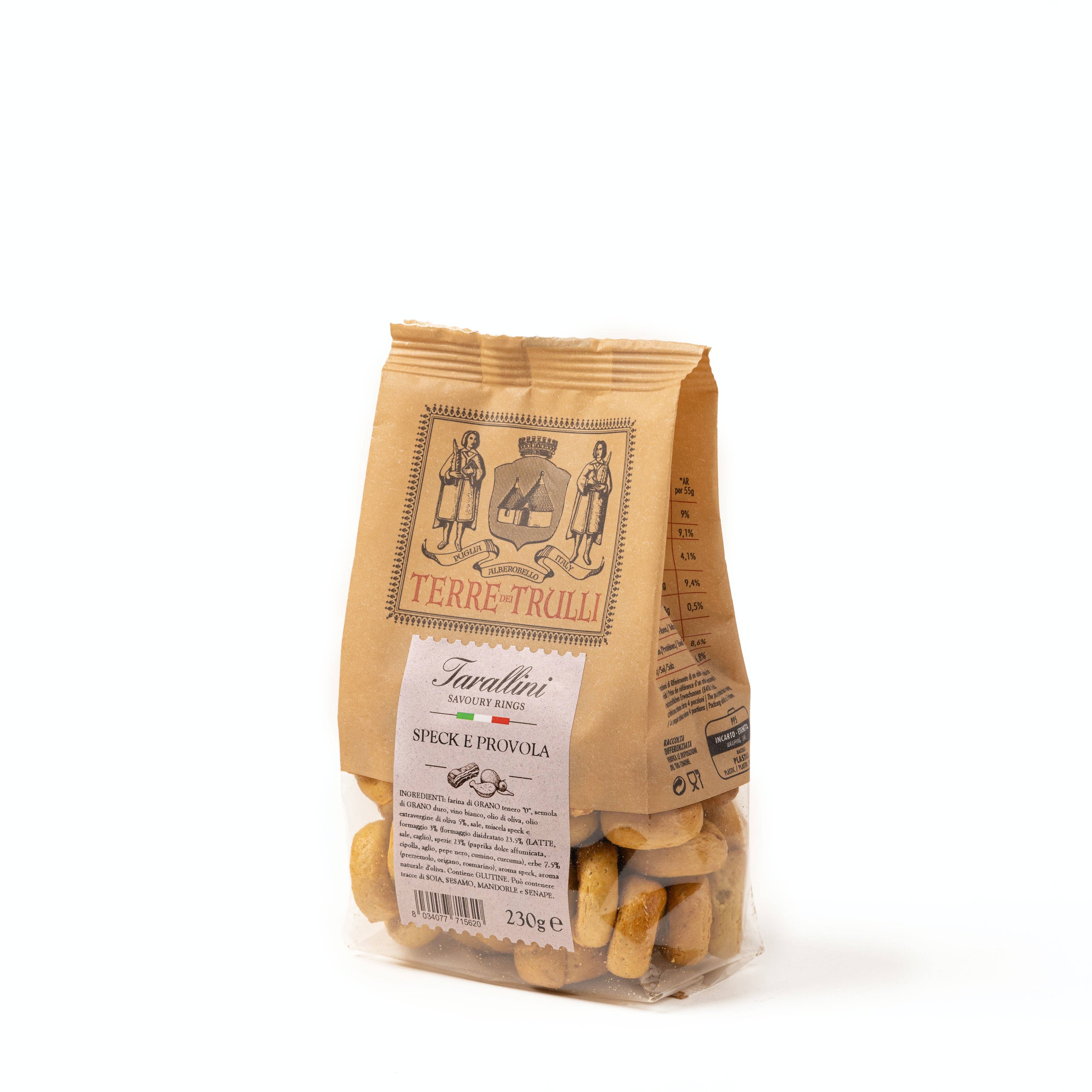 Terre dei Trulli - Wholesale Puffed Snack - Tarallini Pugliesi Speck and Provola 230g - Italian snack3