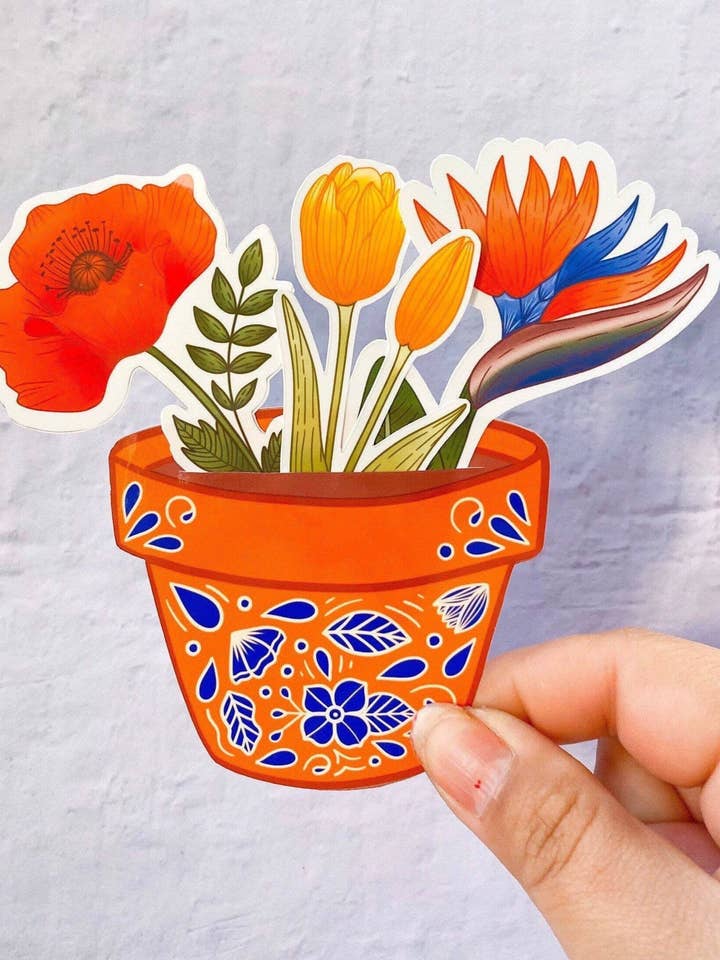 Bouquet Sticker | Mother’s Day Gift | Stickers for Hydrofla for wholesale by Michaela K Creations