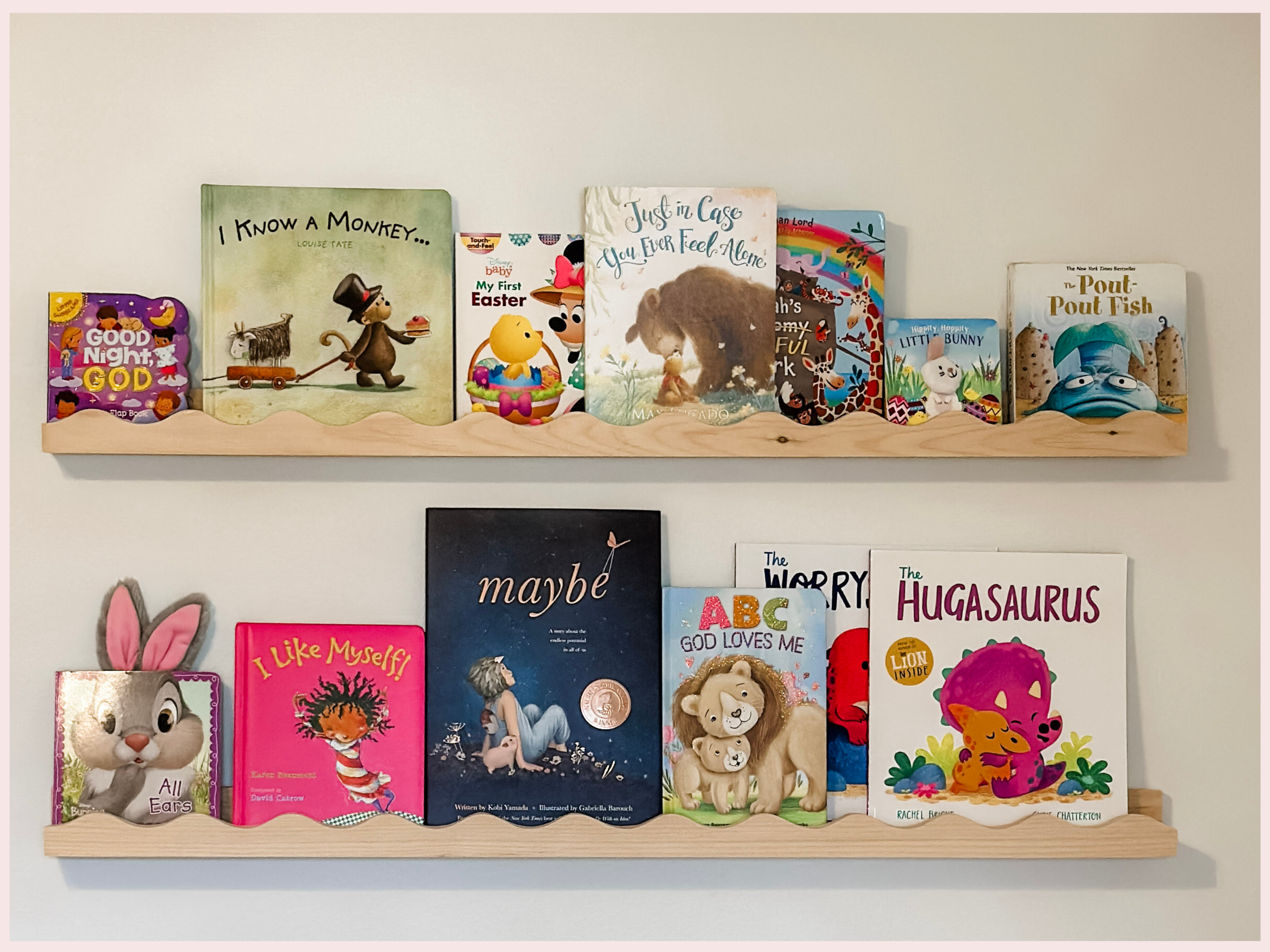 Rowe Station Woodworks - Vente Étagères murales - Étagère flottante pour enfant à bord festonné6