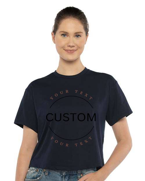 One Nine - Wholesale Screen Printed T-Shirt - Women's -  Custom Text Cropped T-Shirt 5