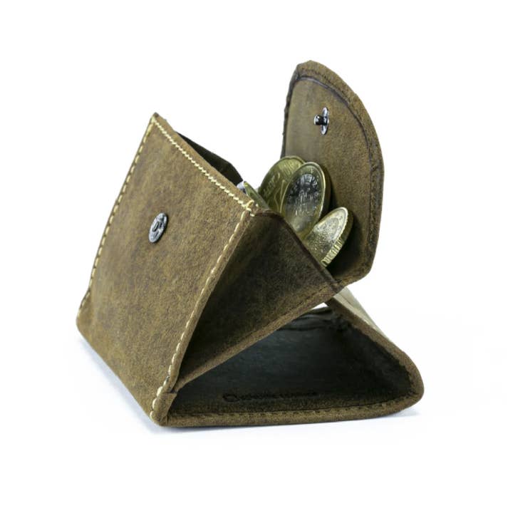 Brown Leather Wallet with Coin Pocket for wholesale on Faire2