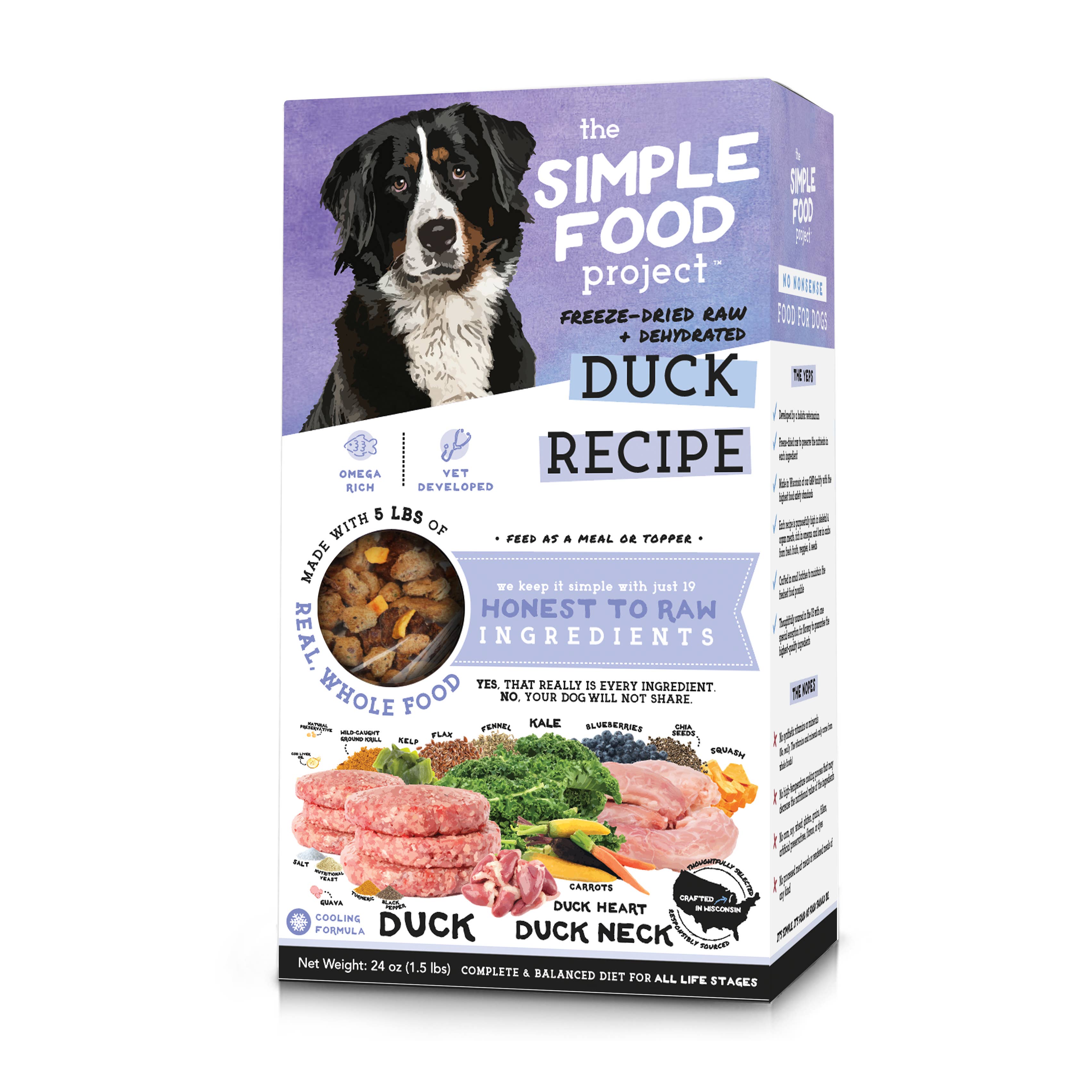 The Simple Food Project - Wholesale Pet Food - Dog - Duck Recipe for Dogs0