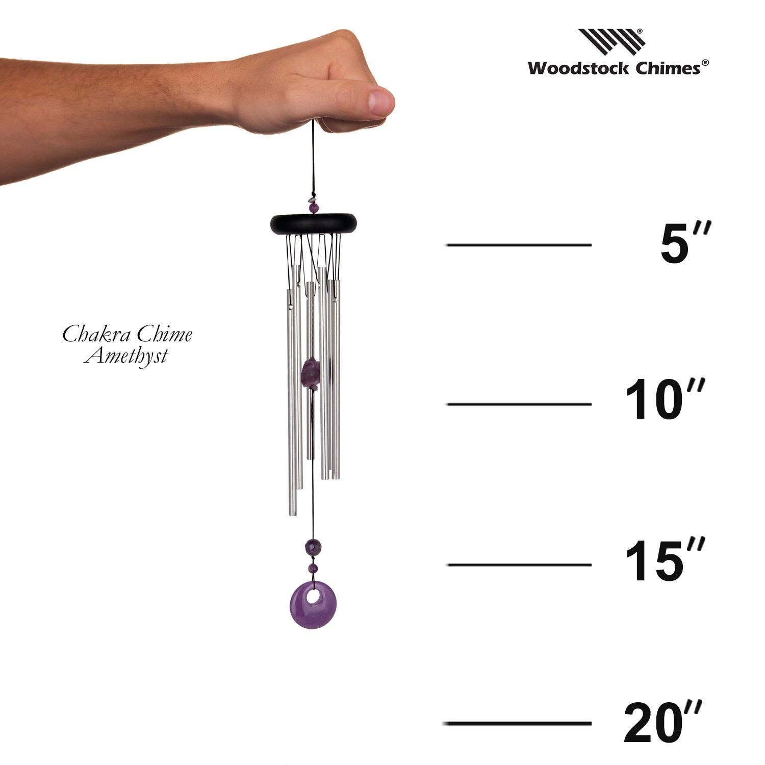 Woodstock Chimes - Wholesale Wind Chime - Woodstock Chakra Chime™ - Amethyst3