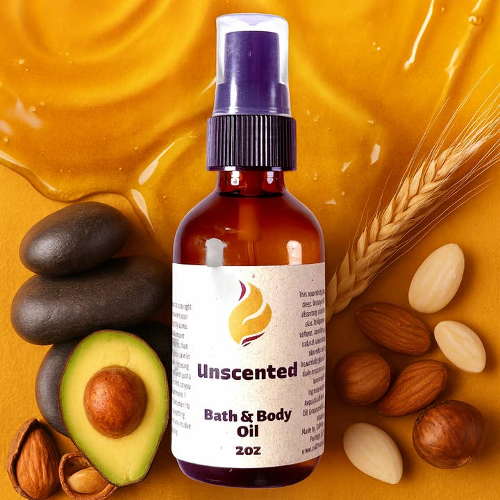 Unscented 2oz Bath and Body Oi for wholesale by Craft Fox Boutique