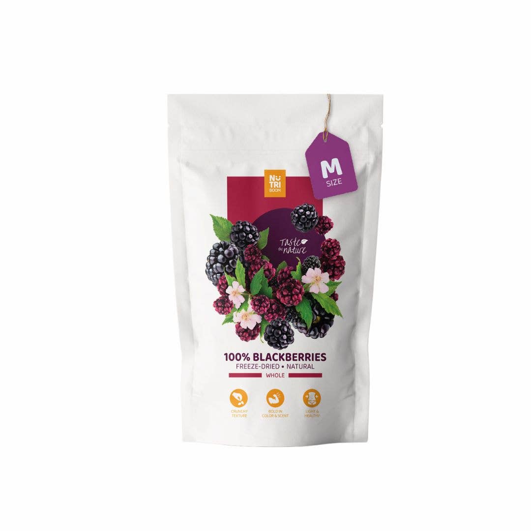 NutriBoom - Wholesale Dried/Dehydrated Fruit - Freeze Dried Blackberries: 17g un 35g packs5