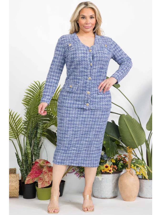 J2 FASHION – wholesale Top & skirt set – Women's – Blouse and Midi Skirt 2pcs set2