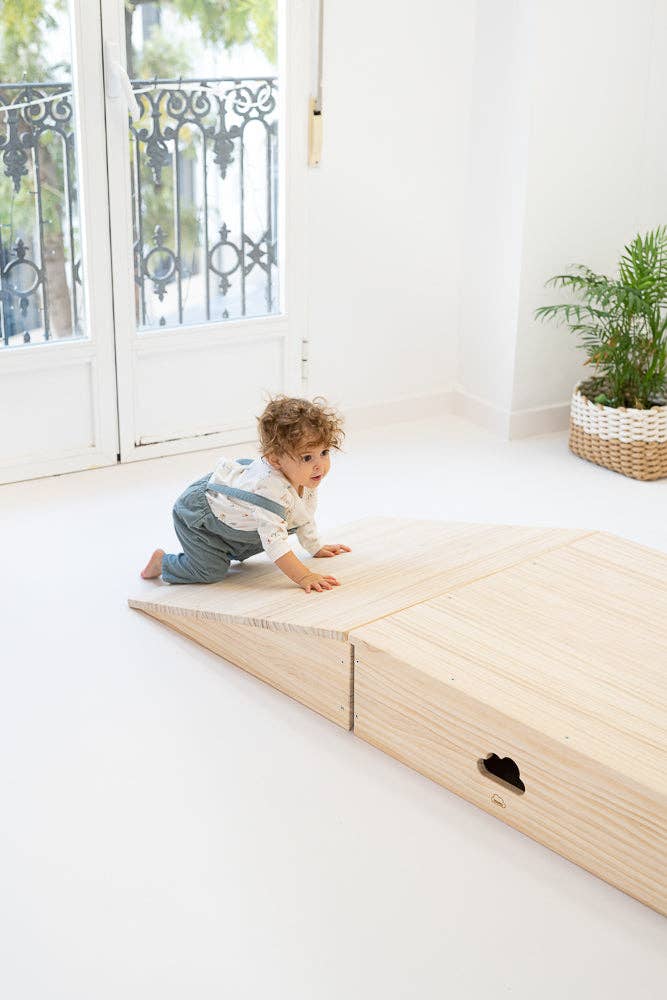 MINIPIU - Wholesale Wood Toy - Kids - Crawling pack · Pikler inspired drawer and ramps1