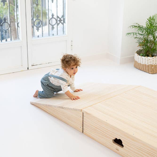 MINIPIU - Wholesale Wood Toy - Kids - Crawling pack · Pikler inspired drawer and ramps1