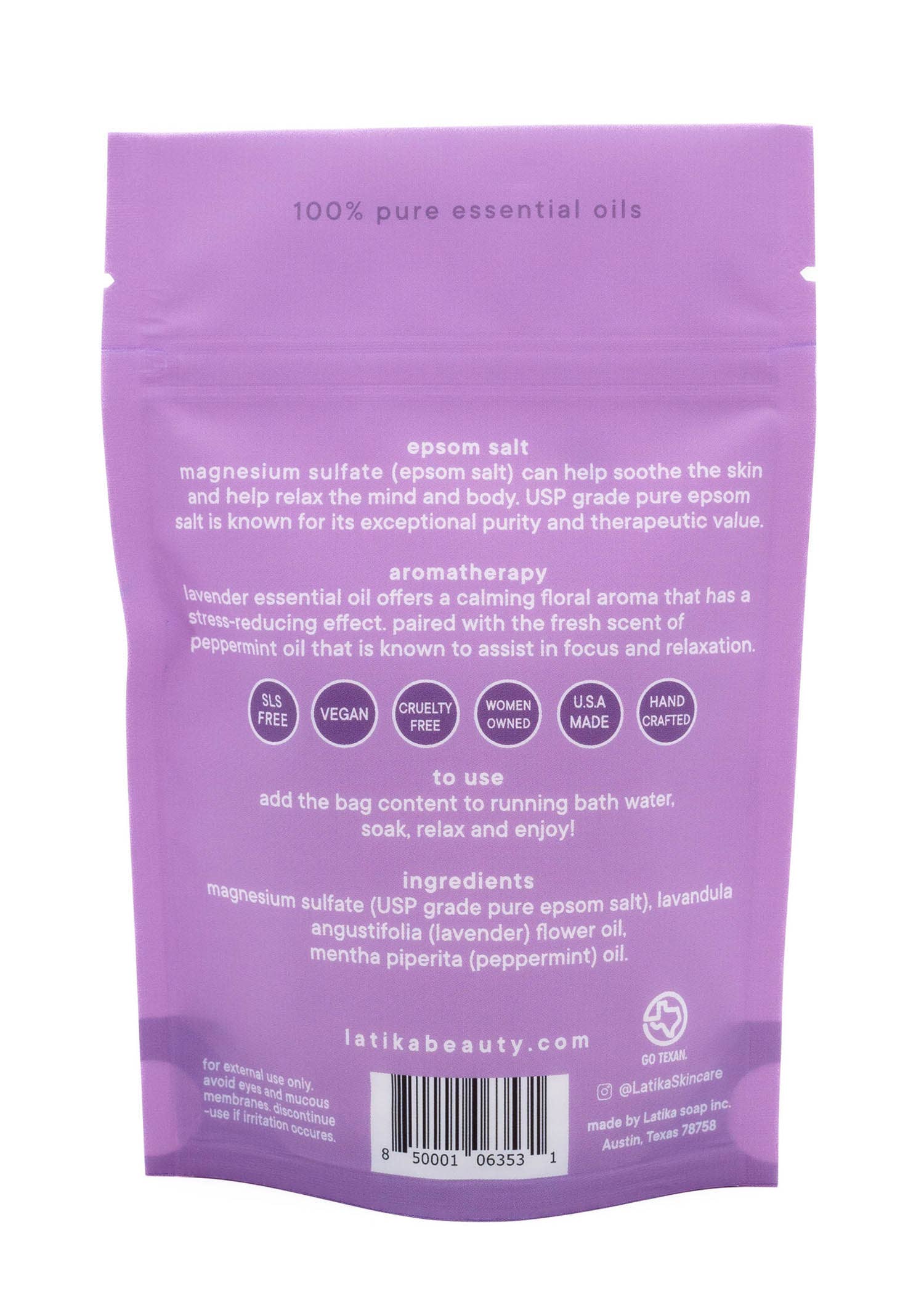 Latika Beauty – wholesale Bath soak/milk – Calm – Lavender Mint 💜4