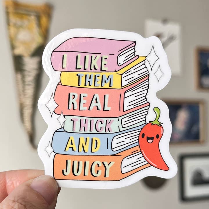 I Like Them Real Thick and Juicy sticker for wholesale by Thanks, Capitalism!