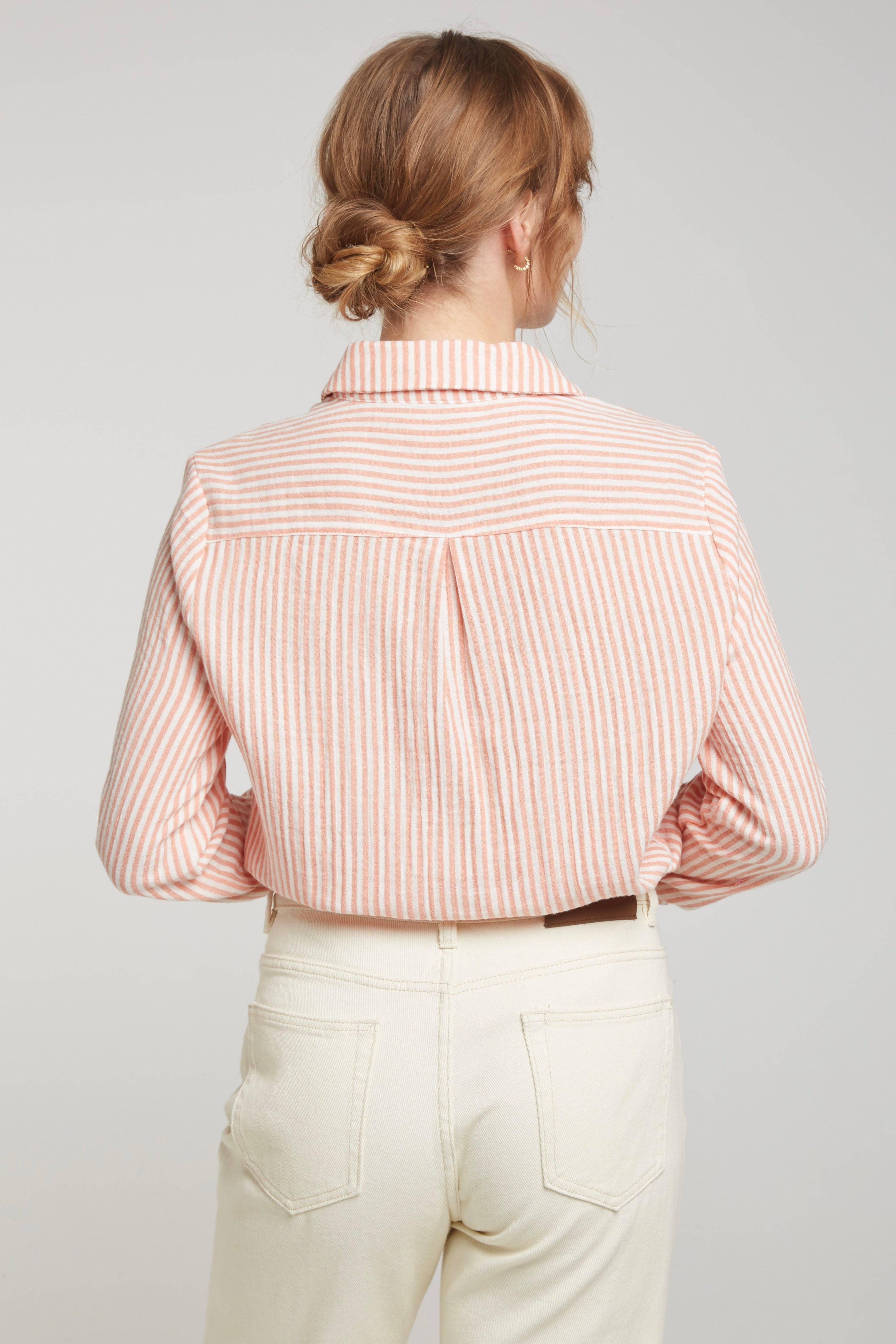 Andy & Lucy – Engroshandel Skjorte - Dame – HEATHER - stribet bomuldsgaze-skjorte11