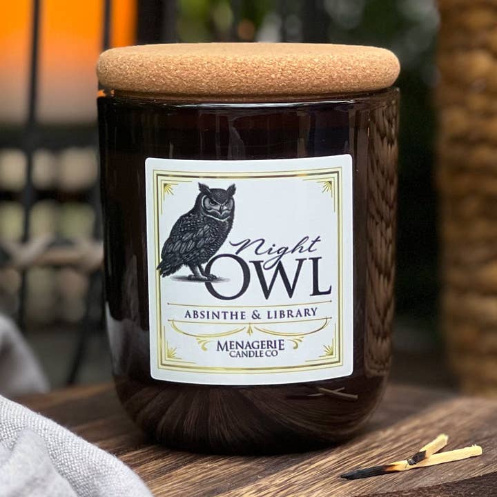 Night Owl - Absinthe & Library Candle for wholesale by Menagerie Candle Co.