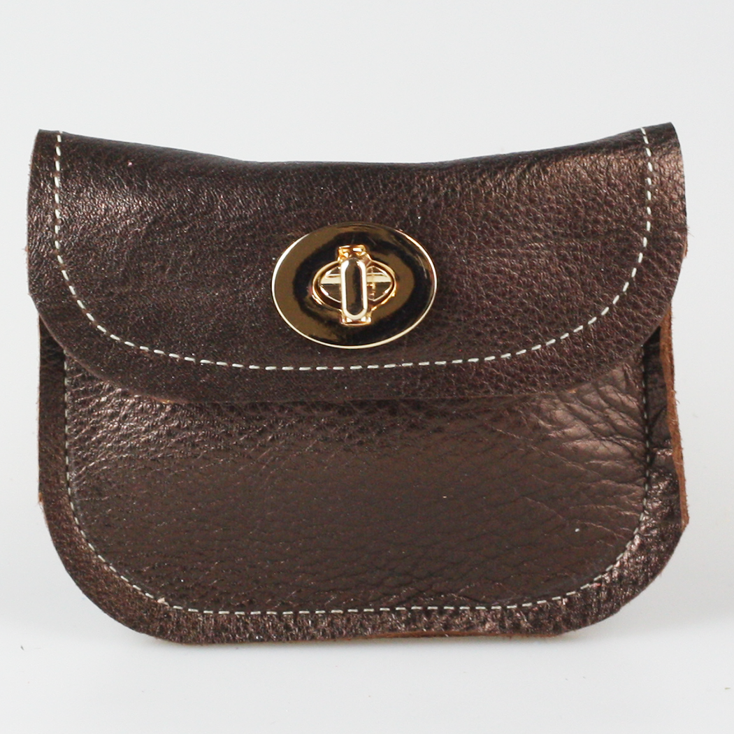 Zina Kao Exclusives - Wholesale Wallet - Women's - The Turnlock Metallic Leather Wallets: 3 sizes!10