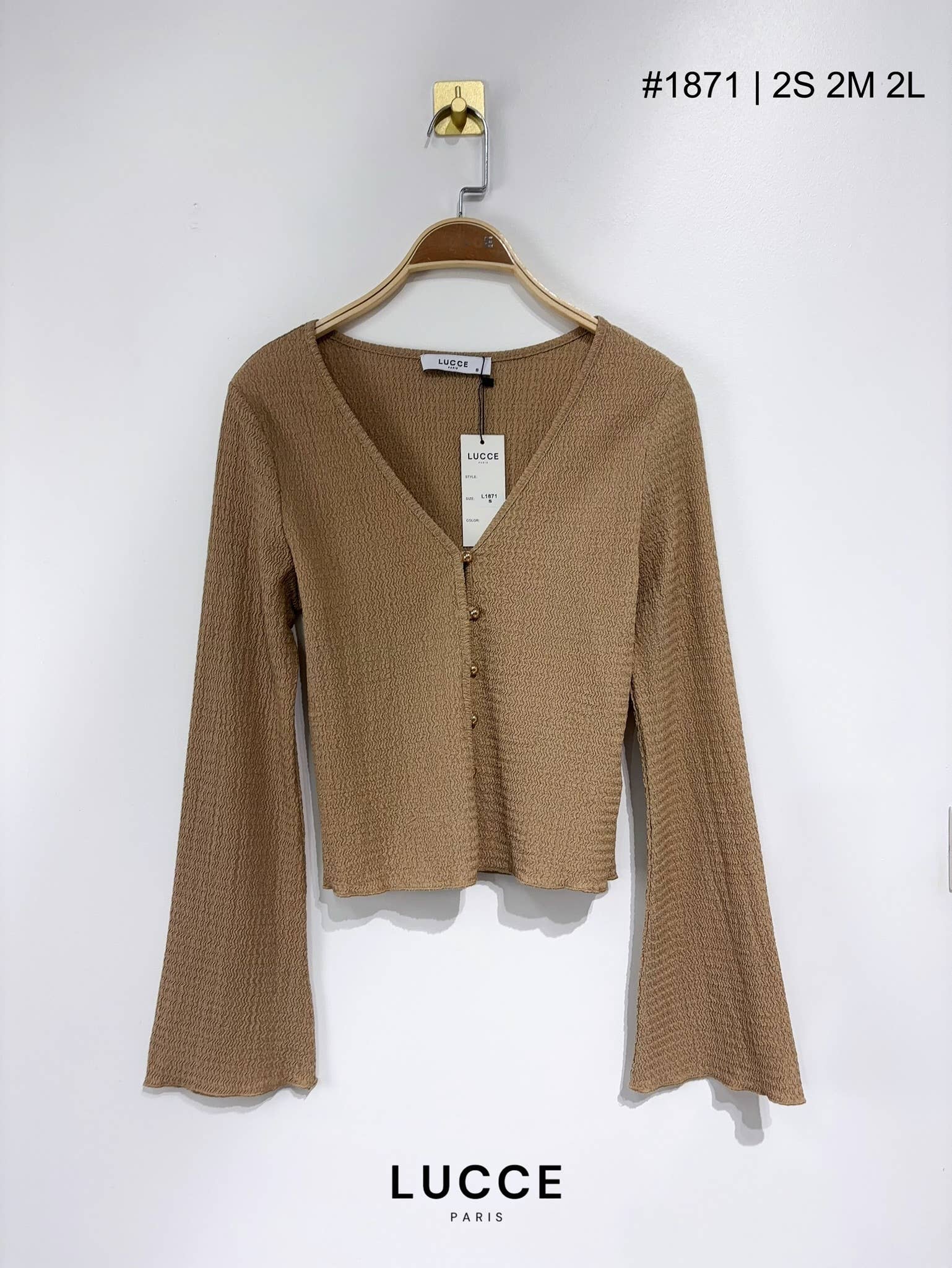 LUCCE - Wholesale Knit Top - Women's - Textured top - TP18711