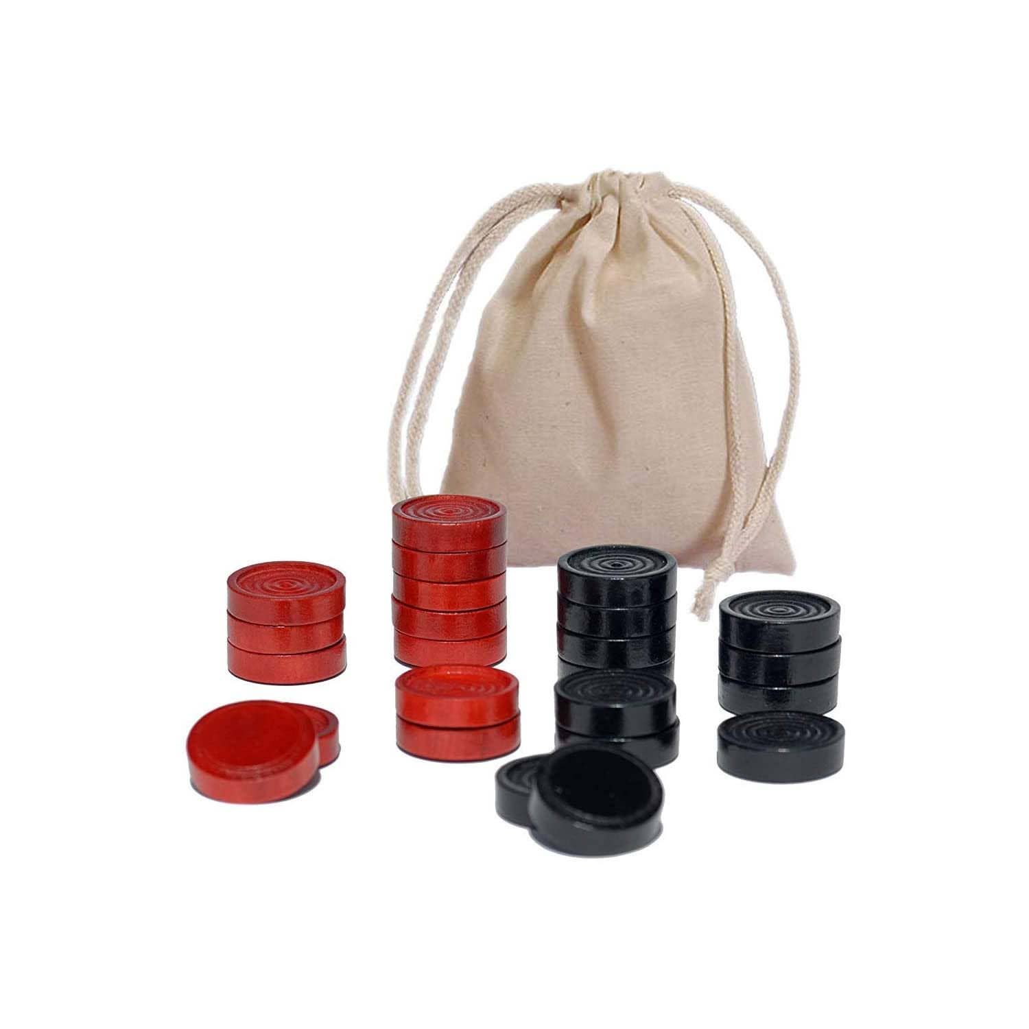 Wood Expressions - Wholesale Board Game - WE Games Wood Backgammon Pieces with Cloth Pouch0