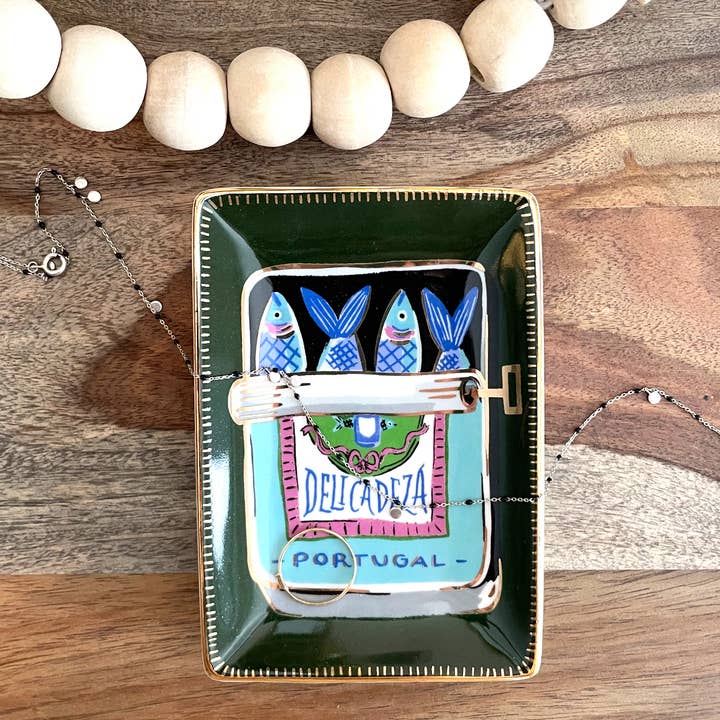Idlewild Co. - Wholesale Jewelry Dish - Sardines Porcelain Trinket Dish