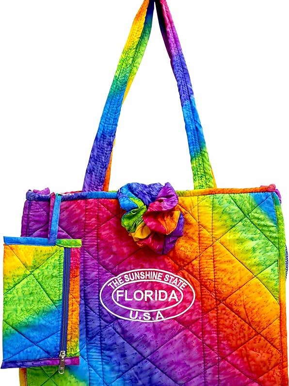 Sac de plage + Portefeuille + Paréo Multicolore P04700 pour la vente par LA LEELA \ HAPPY BAY