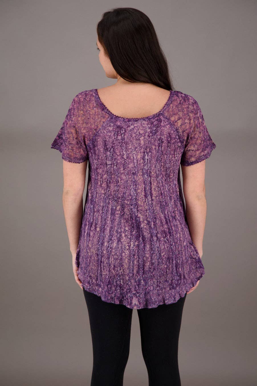 Assorted Colors Cap Sleeve Tie Dye Blouse 787 for wholesale on Faire6