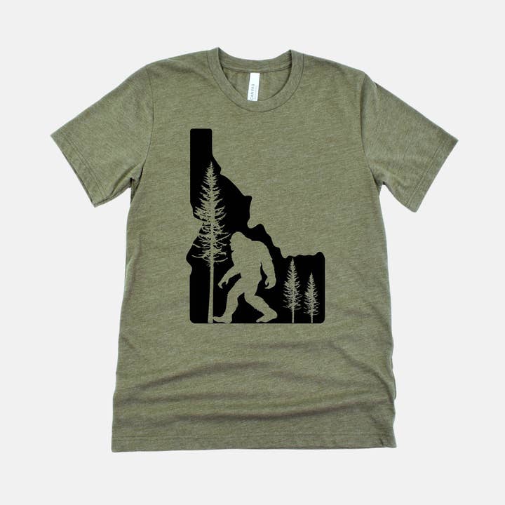 208 Tees - Wholesale Screen Printed T-Shirt - Men's - Idaho Bigfoot TShirt *Unisex Fit* 2711