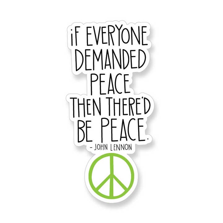 Apartment 2 Cards - Wholesale Sticker - John Lennon Peace Quote Vinyl Sticker0