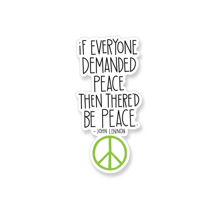Apartment 2 Cards - Wholesale Sticker - John Lennon Peace Quote Vinyl Sticker