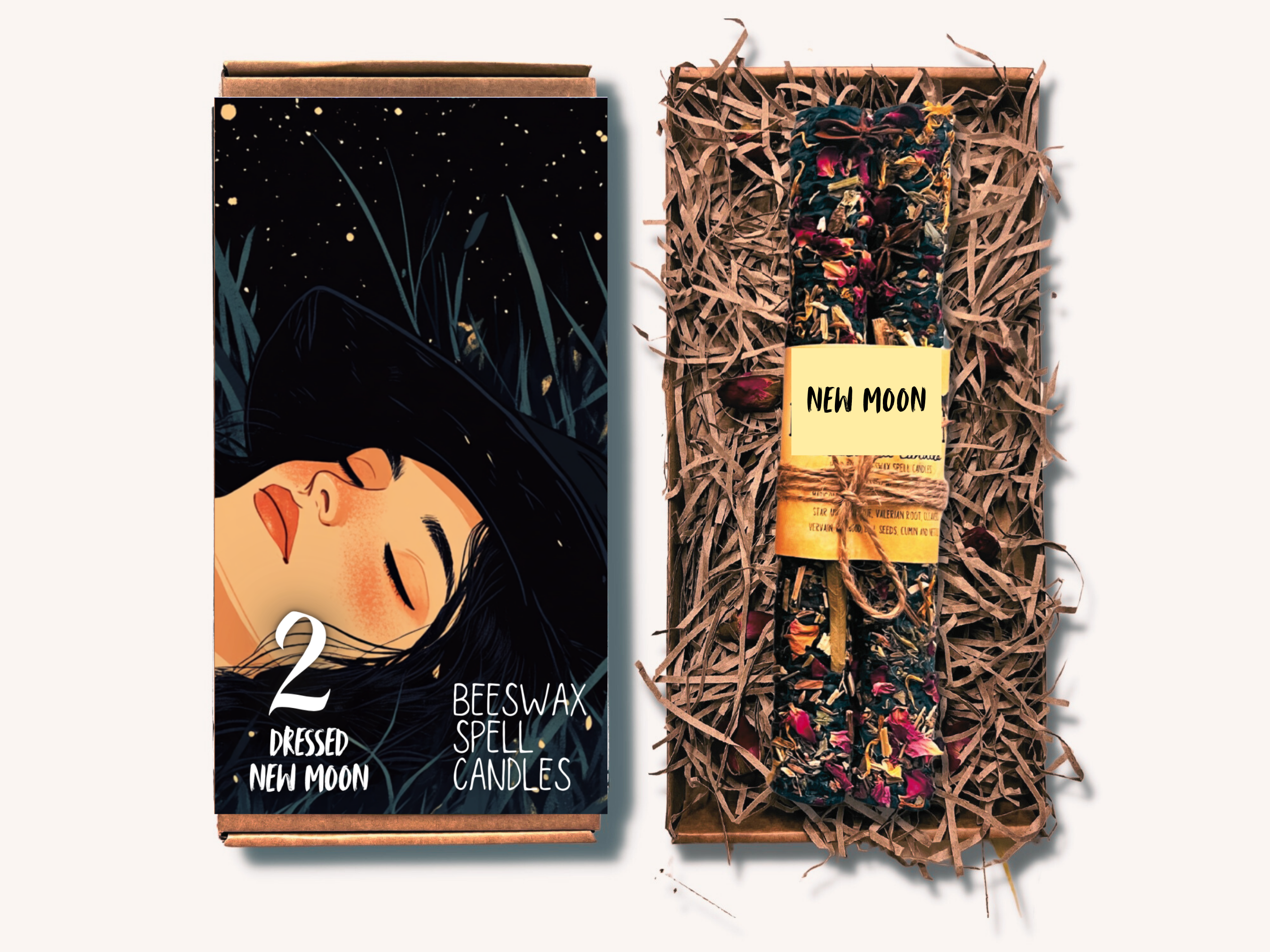 Phoenix Candle Company - Wholesale Votive Candle - Large Dressed Beeswax Spell Candles 8" (20cm)20