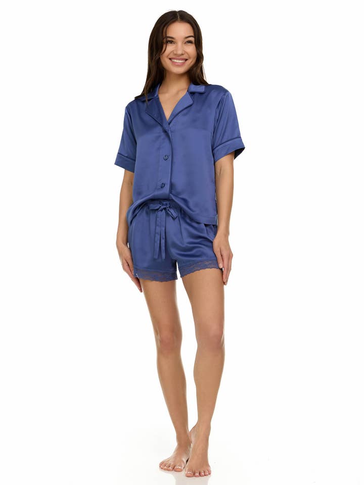 Flora Nikrooz - Wholesale Sleepwear set – Women's - Selena Solid Notch Set14