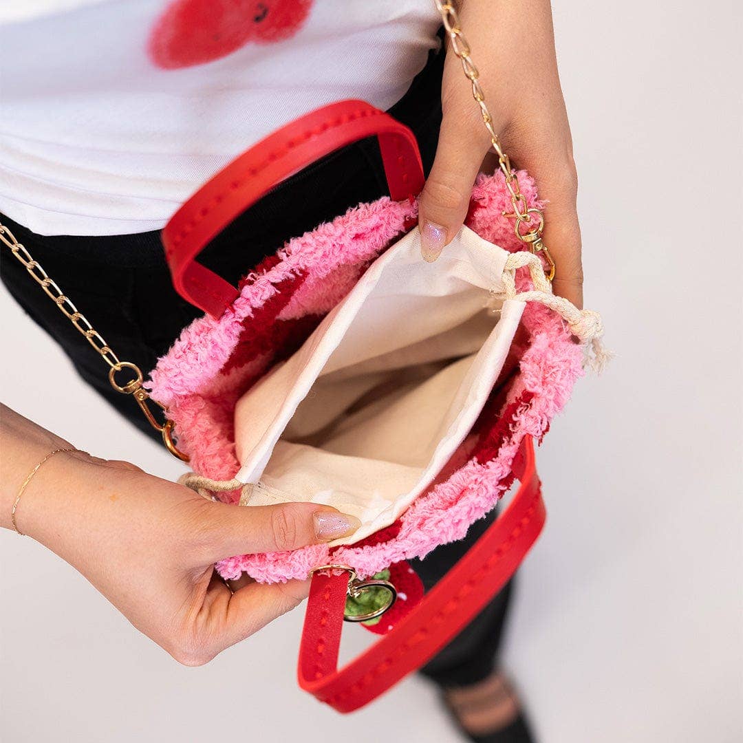 Craft Club – wholesale DIY craft kit – Pink & Red Wavey - Woven Tote Bag Kit10