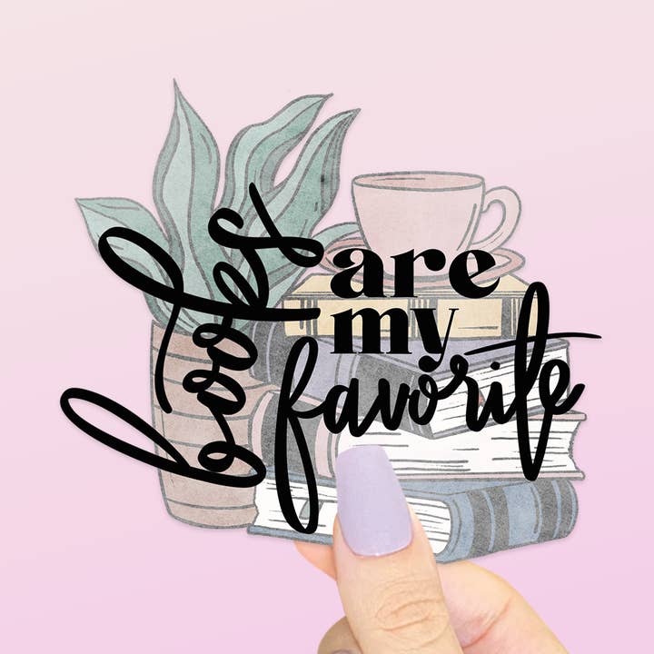 Bücher sind meine Favoriten - Buchaufkleber für den Großhandel von Kellio Studio