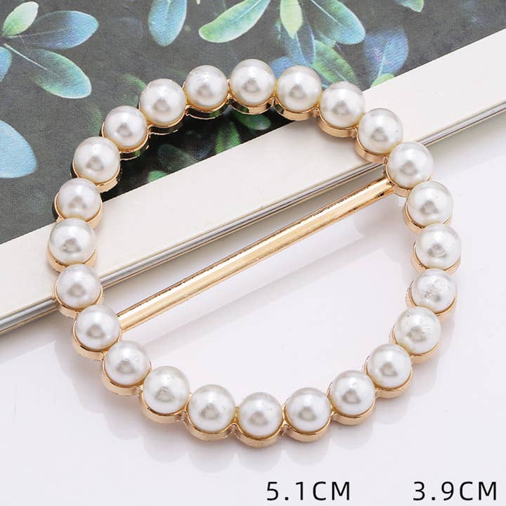 ROUND PEARL INLAID SHINY SCARF RING FOR WOMEN_CWMM2122 for wholesale by ACCITY