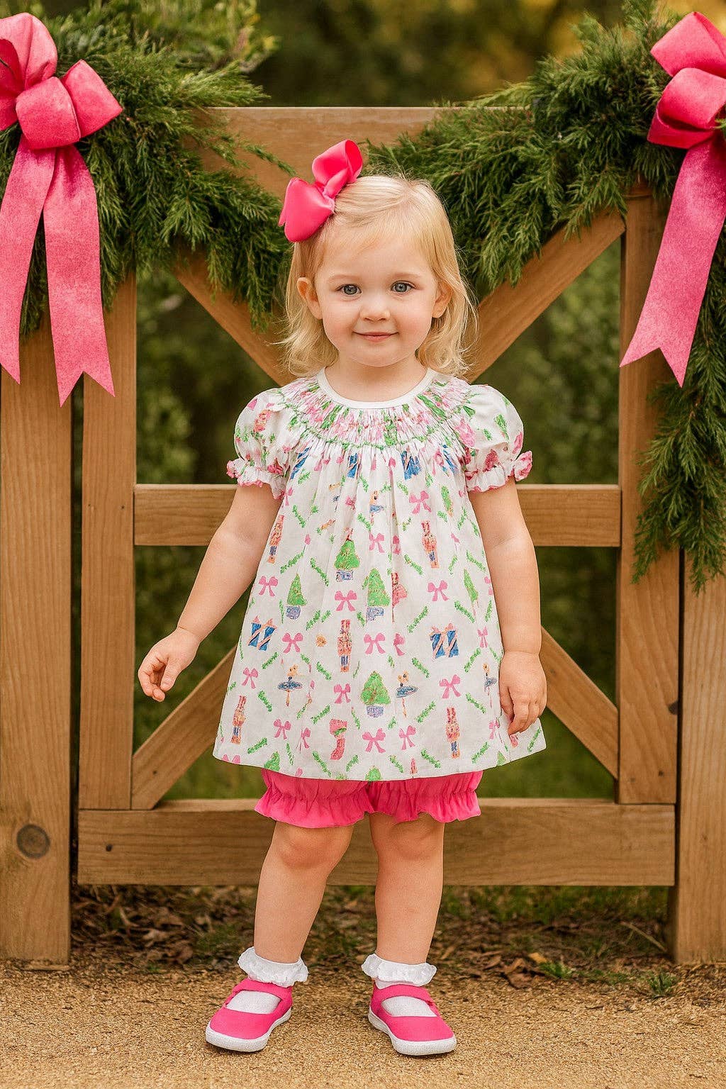 Marco and Lizzy - Wholesale Dress - Kids - Girl's" Nutcracker" Hand Smocked Bishop