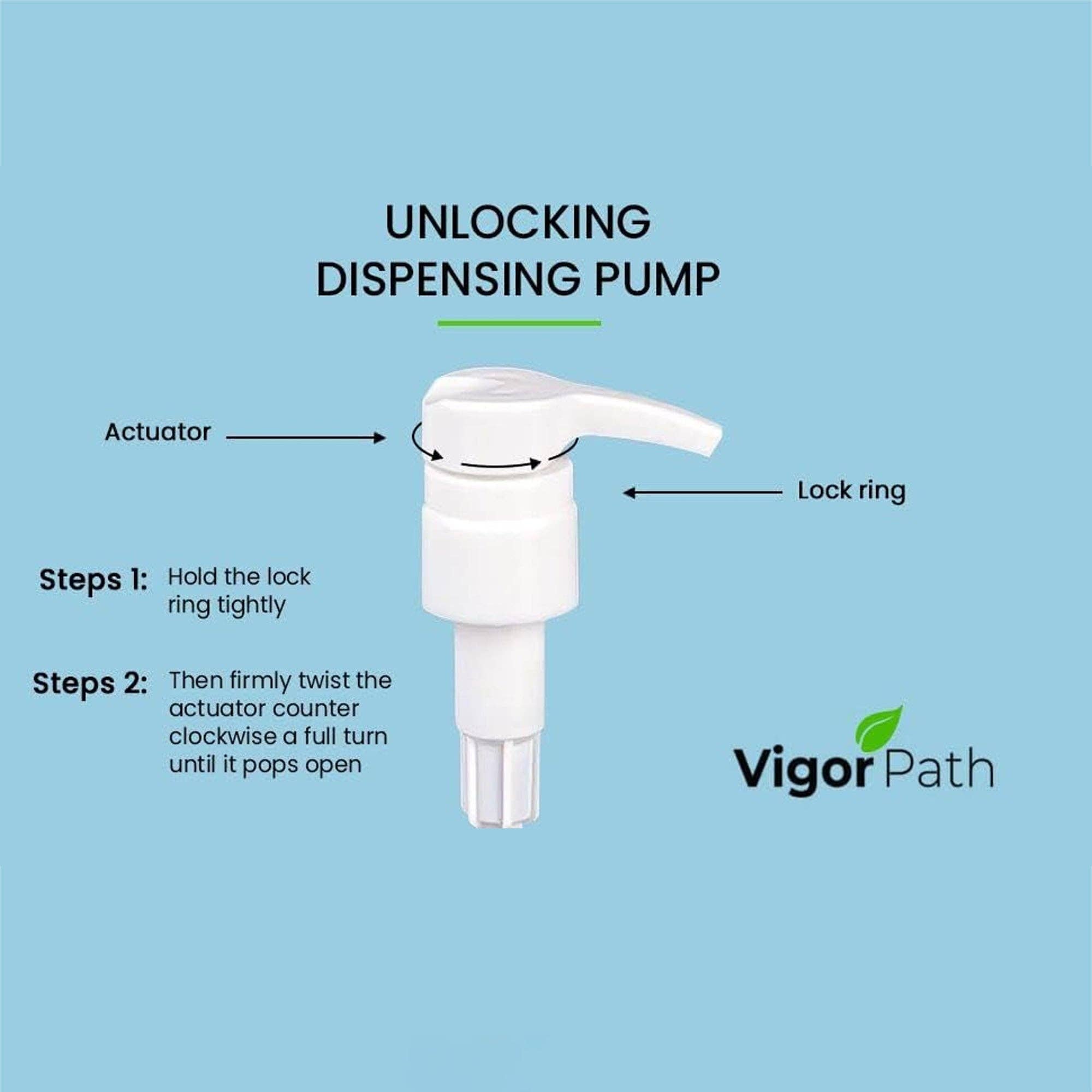 Vigor Path - Vente Distributeurs de savon - Pompe distributrice universelle de shampoing/après-shampoing pour bouteille, lot de 2 (blanche)2