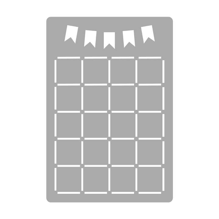 Månedlig Spredning - Super Let Journal Stencil - A5 for engroshandel hos Oops a Daisy UK Ltd