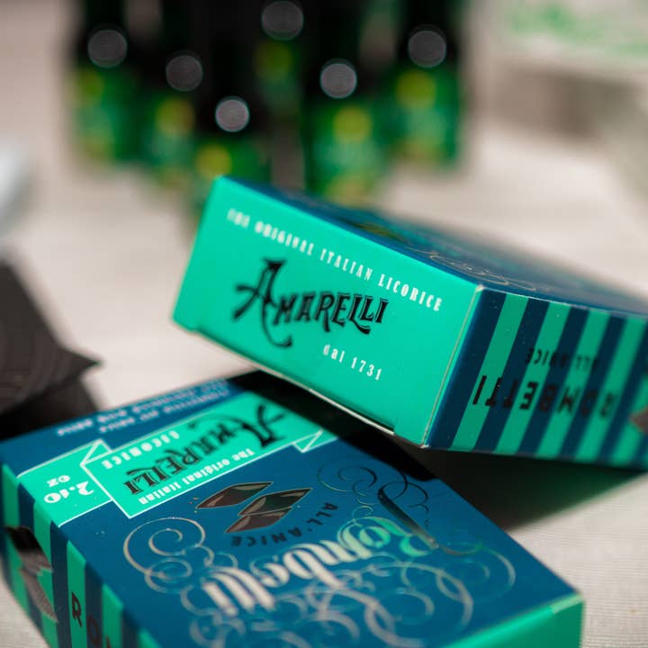 Amarelli Fabbrica Di Liquirizia - Wholesale Licorice - ROMBETTI 60g Box - Anise flavored Licorice Made in Italy2