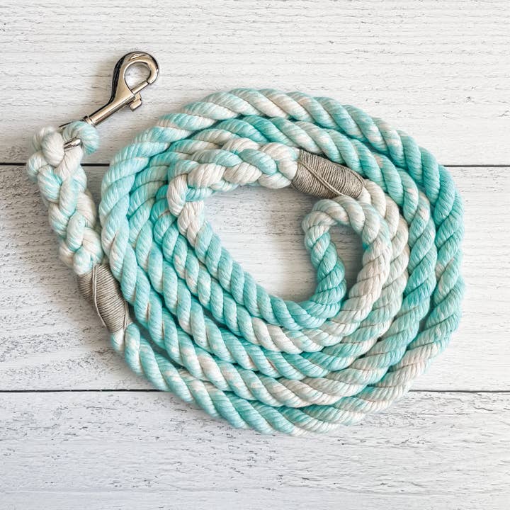 Downtown Dog - Wholesale Pet Leash - Dog - Aquamarine Dog Leash // Cotton Rope Lead