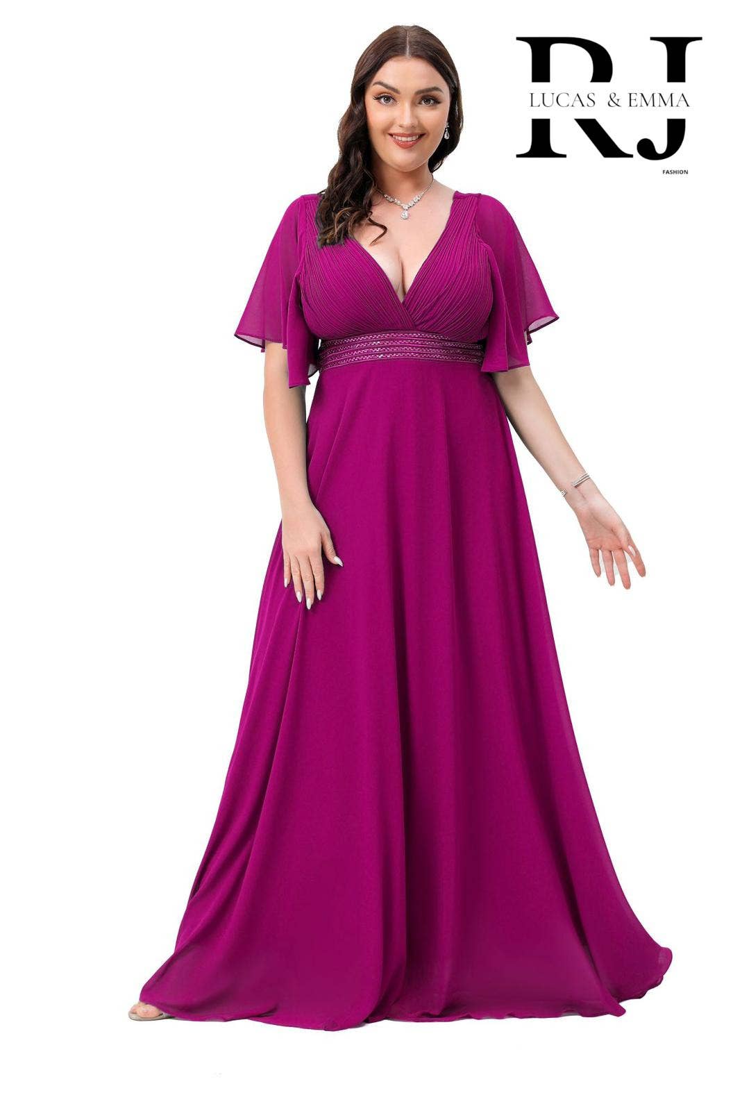 Lucas & Emma - Sarl RJ & co - Wholesale Gown - Women's - Plus size evening dress Ajaccio 22285