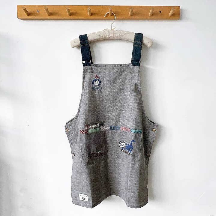 MinoCraft - Wholesale Apron - Kusuguru reversible apron with cat pattern