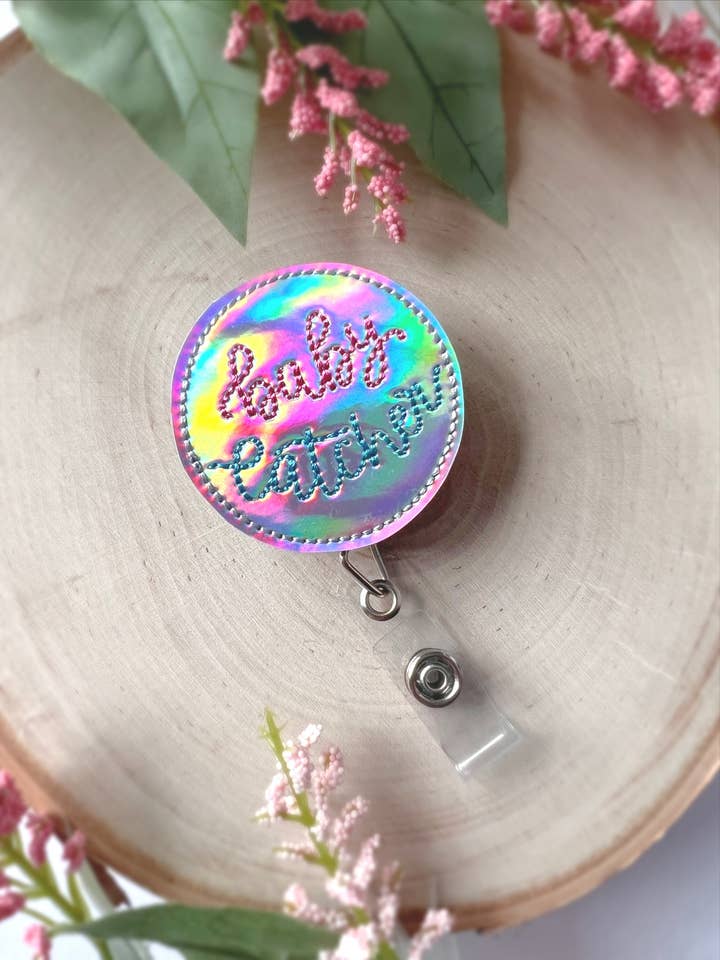 Holographic Pediatric Nurse Medical Badge Reel Gift for wholesale by Meeko’s Must Haves