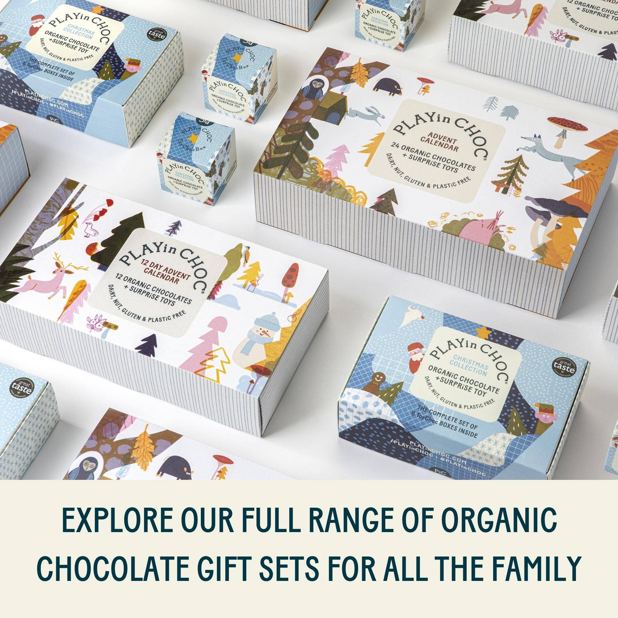 PLAYin CHOC – wholesale Adventskalender – 12-dagars julkalender med leksaker och choklad7