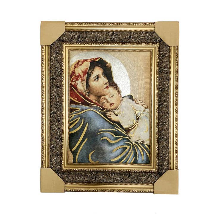 Tapiz tejido en marco: María con Jesús para venta al por mayor de Tobin Tate