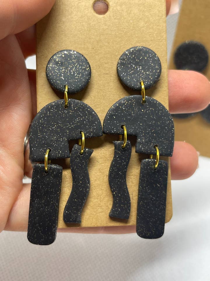 Glitter Ouro Preto Maliea por atacado de The Clayed Peach