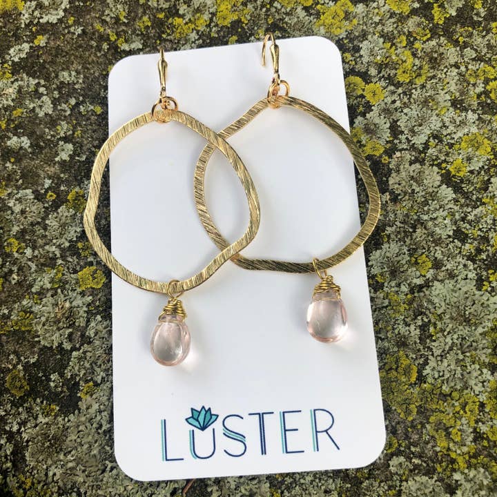 Brass Hoop Earrings | Everyday Casual Earrings for wholesale by LUSTER