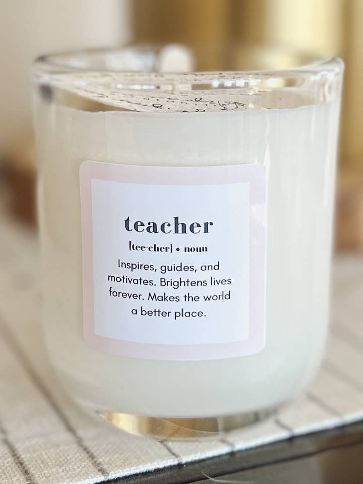 Teacher Definition Soy Candle, Large for wholesale by Illuminate Space