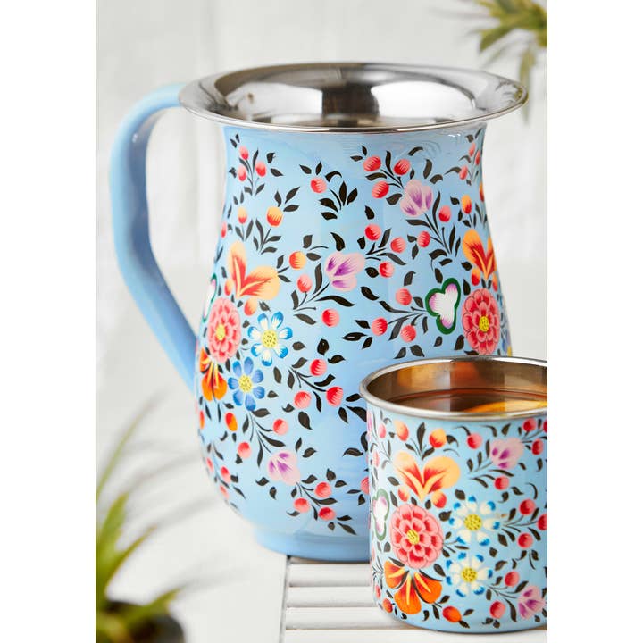Namaste - Venta al por mayor Jarras - Jarra esmaltada pintada a mano Ketaki
