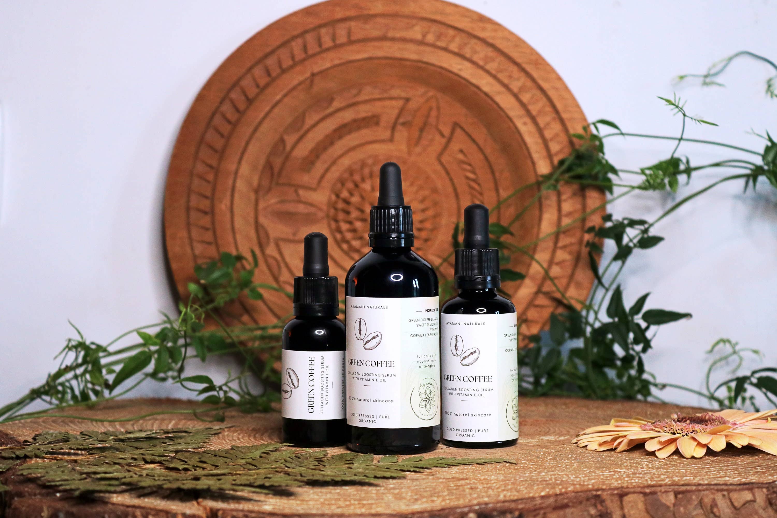 Ayamani Naturals - Wholesale Facial Serum/Concentrate - Green Coffee Collagen Boosting Anti Aging Serum with Copaiba, Natural Skincare Oil6