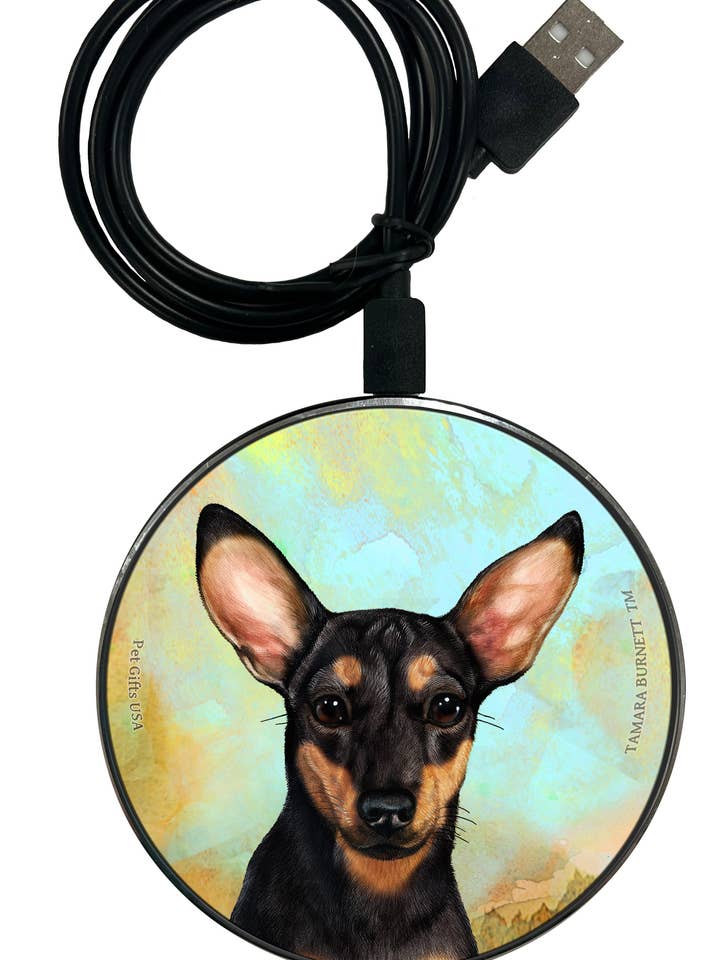 Chiweenie Black and Tan - Zoomies Phone Charger for wholesale by Pet Gifts USA, LLC