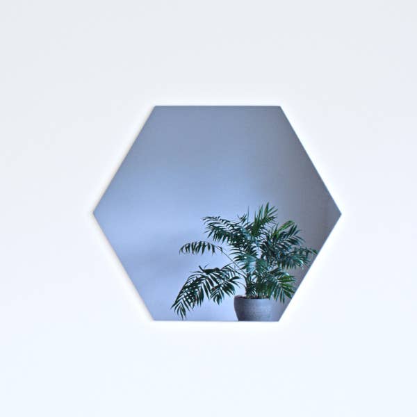 Espelho hexagonal antracite por atacado de Desired-Design